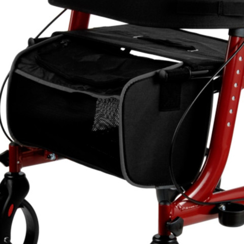 REHAFUND RF-620/S chodítko 4-kolesové pre seniorov LIZBONA PREMIUM červené